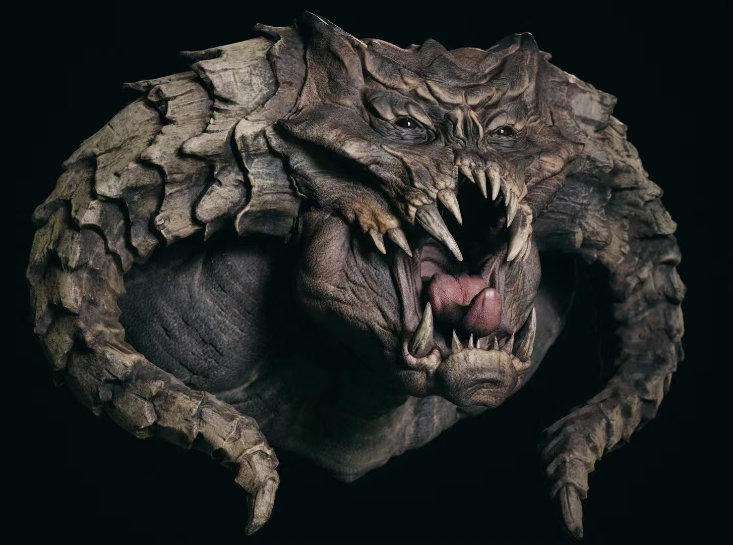 Stone gorilla creature 3D model
