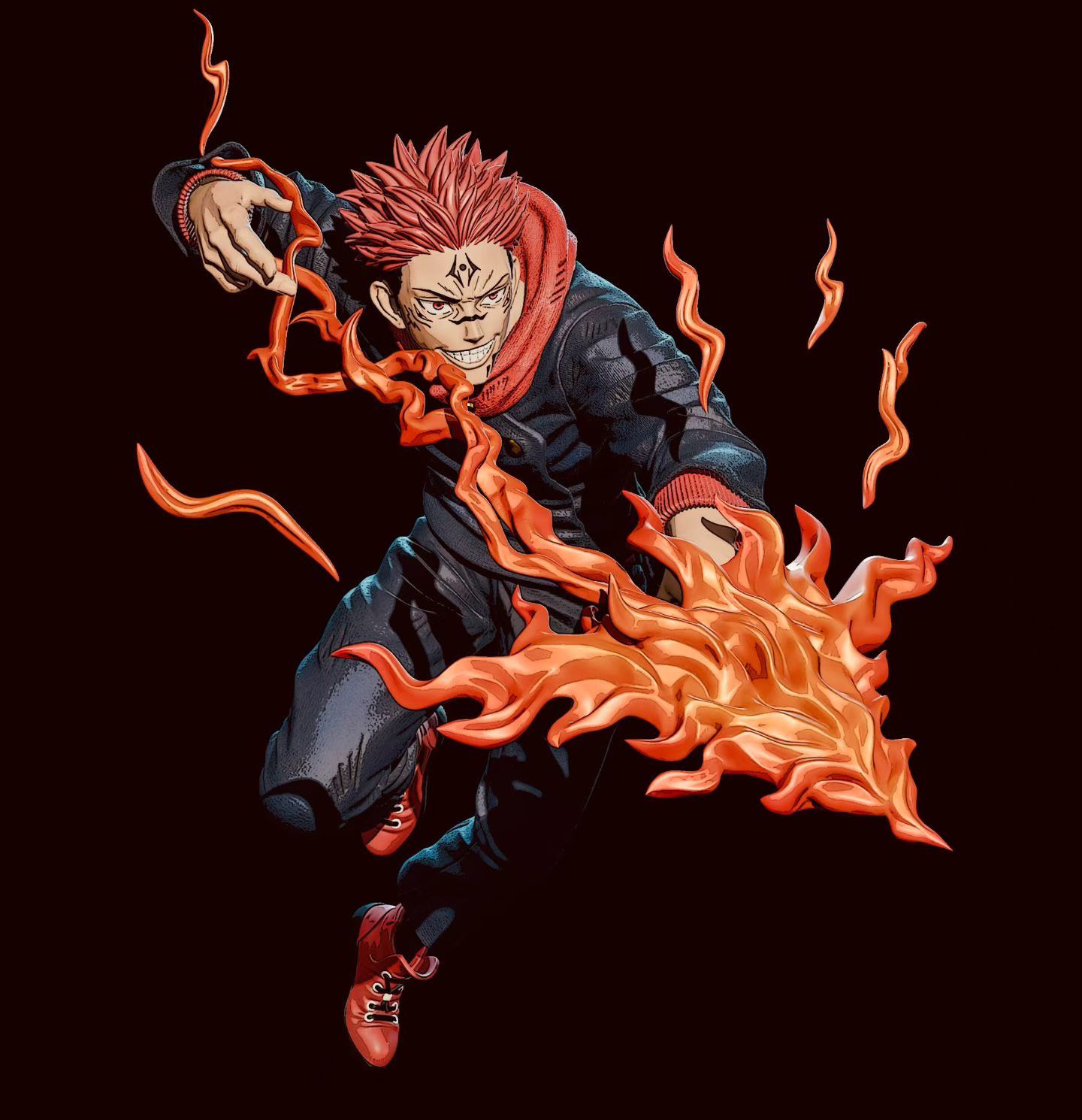 Stylized fighter character artwork