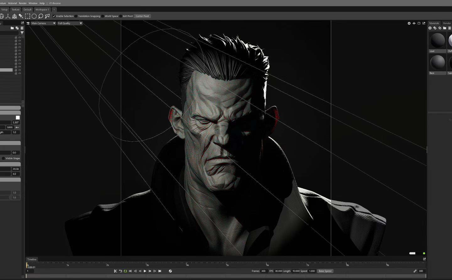 Rugged Hero work-in-progress sculpt