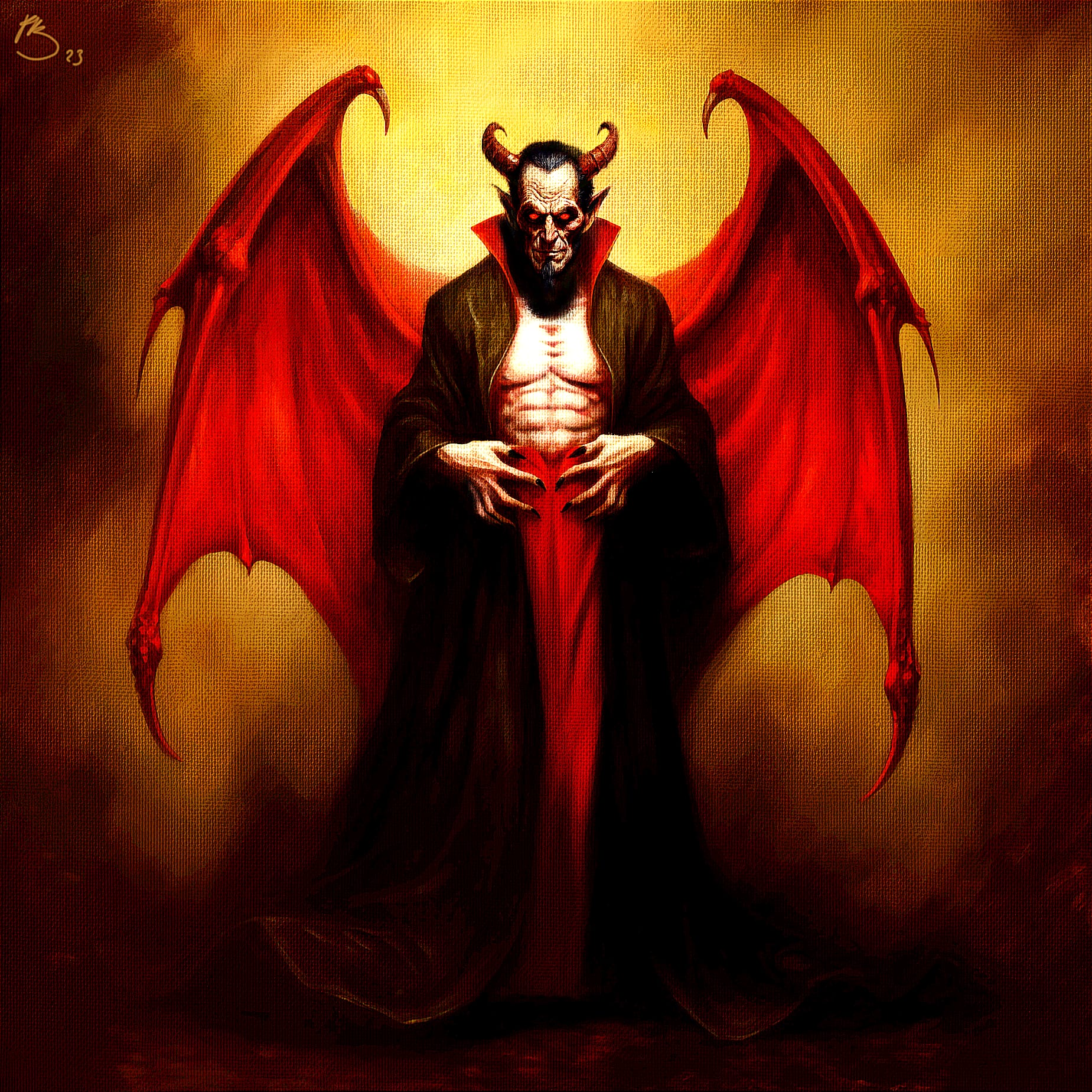 Crimson demon concept artwork